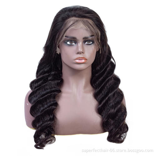 Hot Sale 13x4 Lace Front Human Hair Wigs Pre Plucked Loose Deep Wave Wig With Baby Hair Brazilian Remy 150% Density